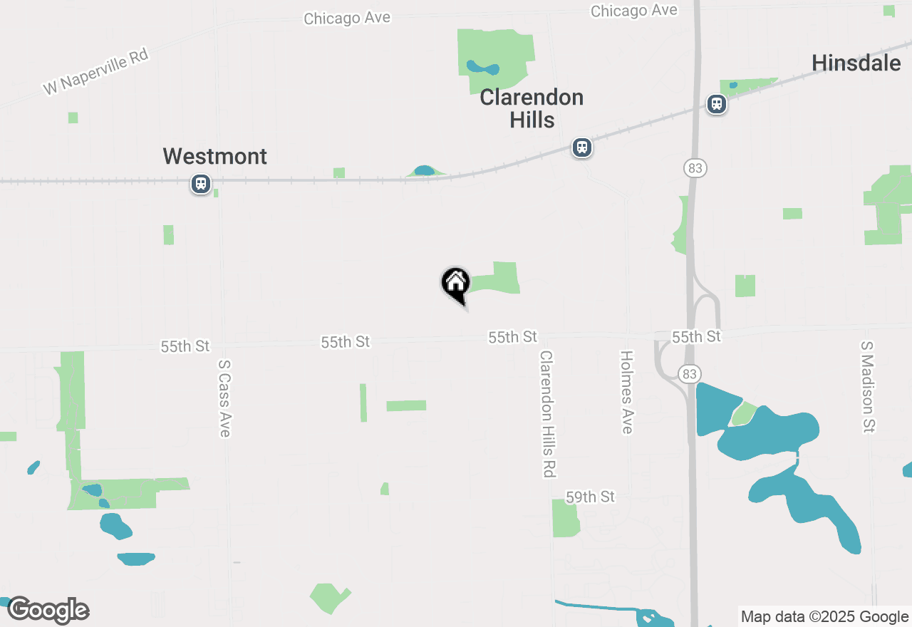 Map of 363 Ruby Street, Clarendon Hills, IL 60514