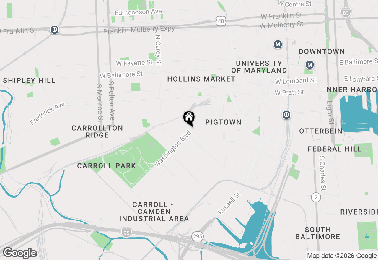 Map of 1172 Washington Boulevard, Baltimore, MD 21230