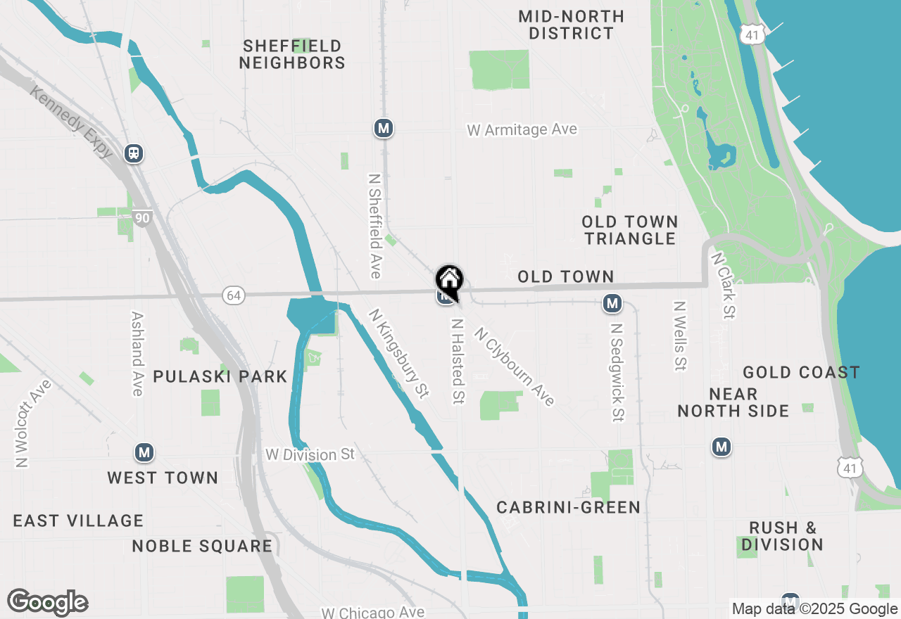 Map of 1574 N Clybourn Avenue, Chicago, IL 60642