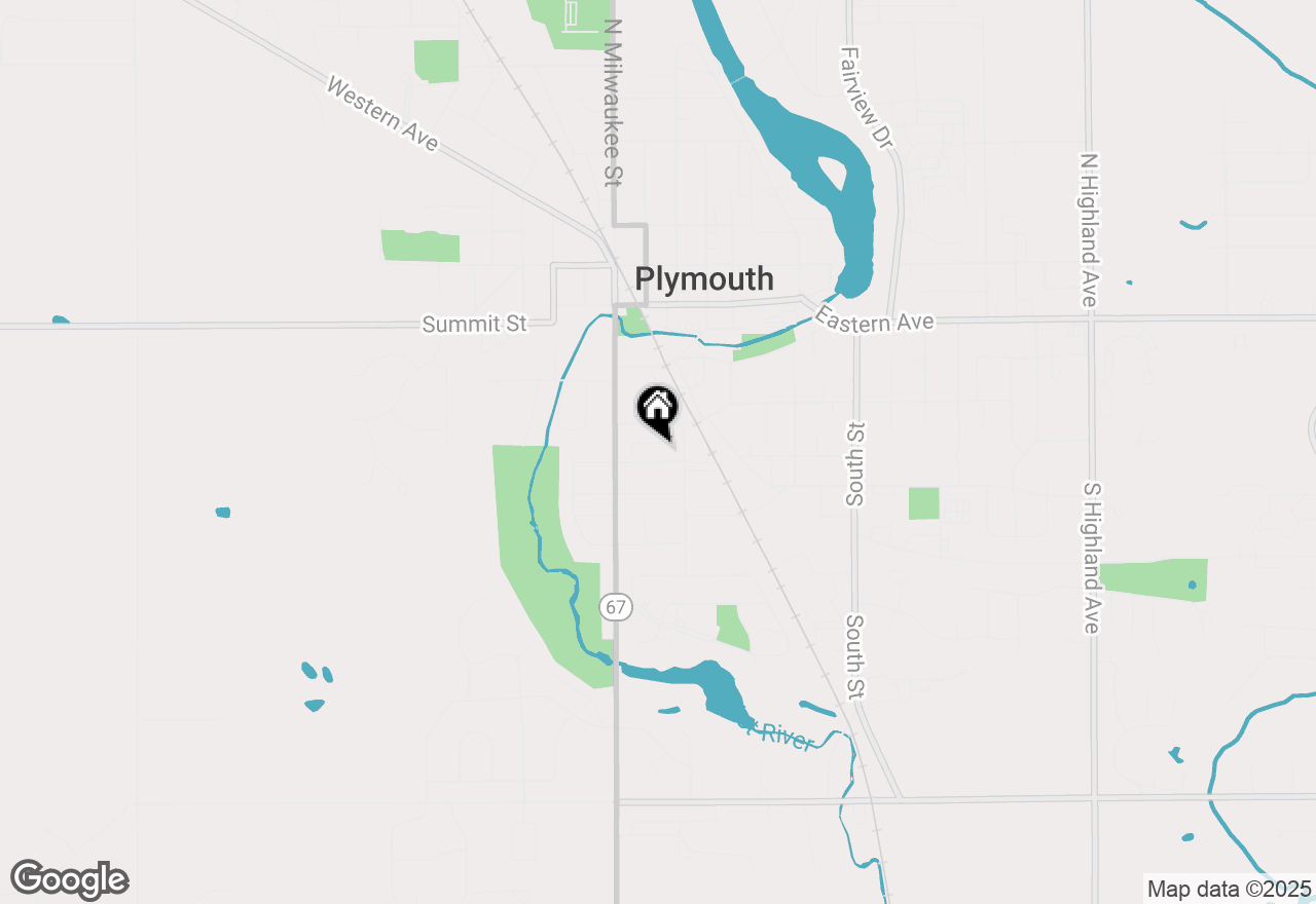 Map of 110 Eastman St, Plymouth, WI 53073