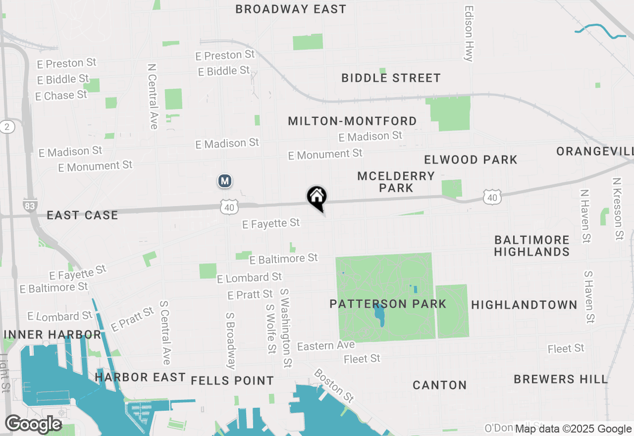 Map of 2200 E Fayette Street #UNIT 1, Baltimore, MD 21231
