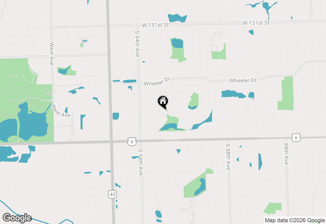 Map of 9297 Erin Lane, Orland Park, IL 60462