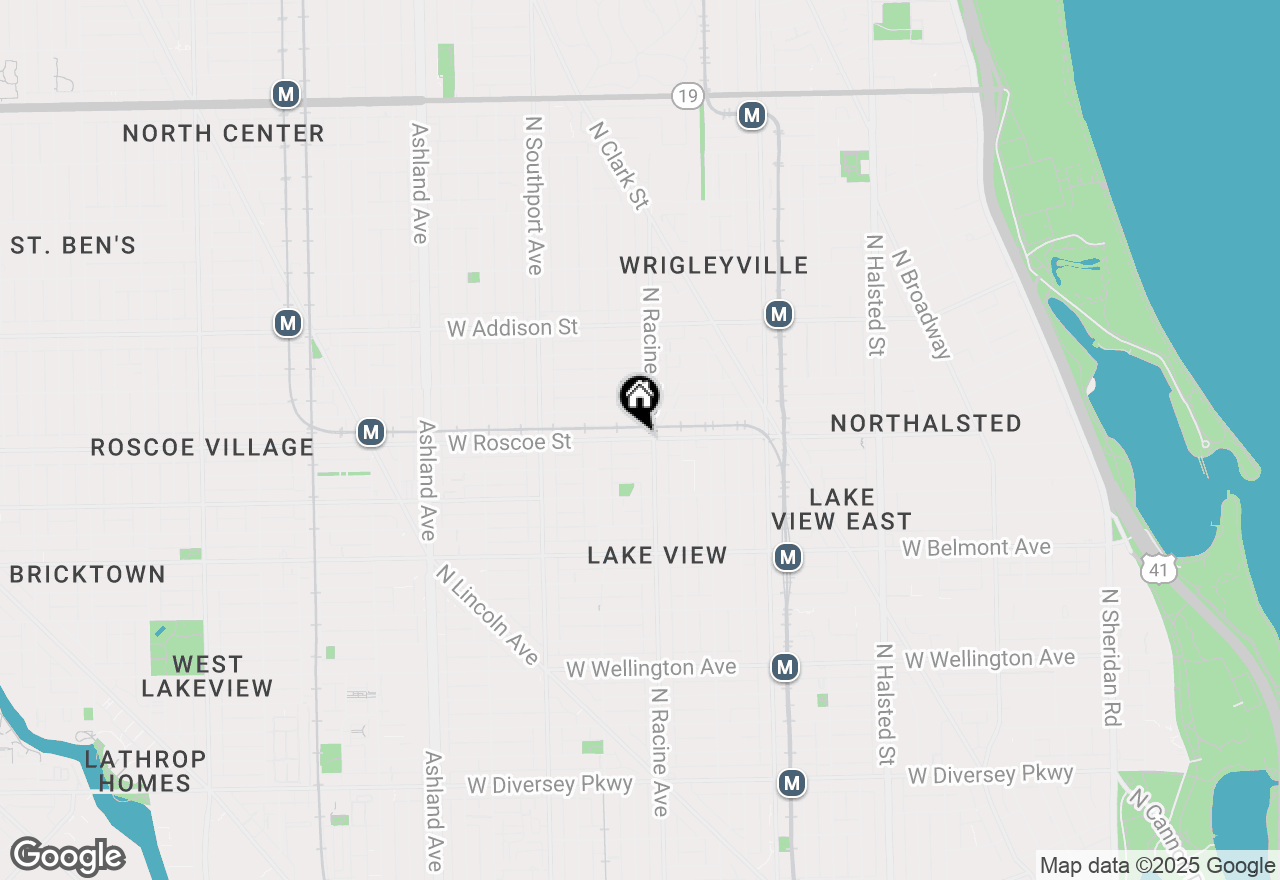 Map of 1223 W Roscoe Street, Chicago, IL 60657