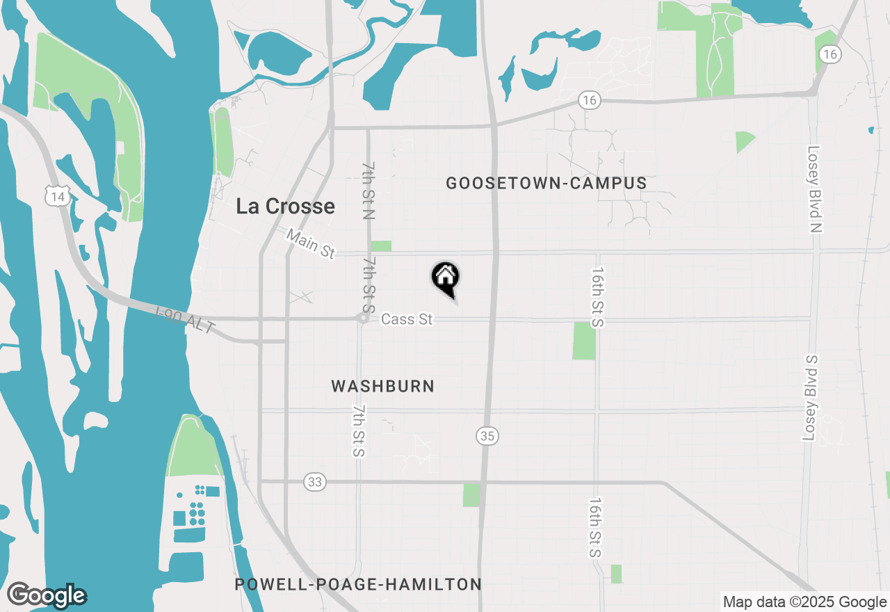 Map of 221 10th St S, La Crosse, WI 54601