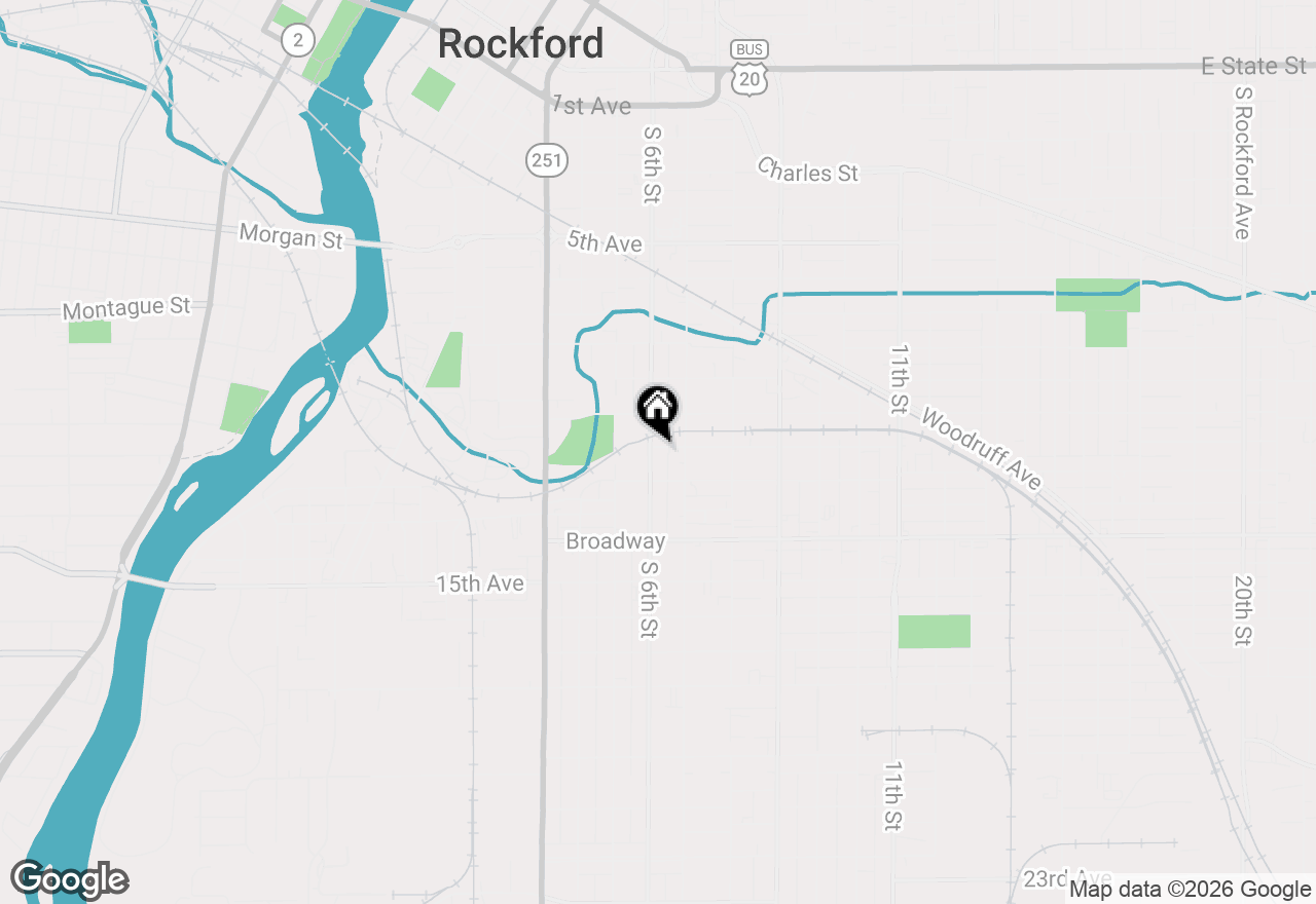 Map of 1204 S 6th Street, Rockford, IL 61104