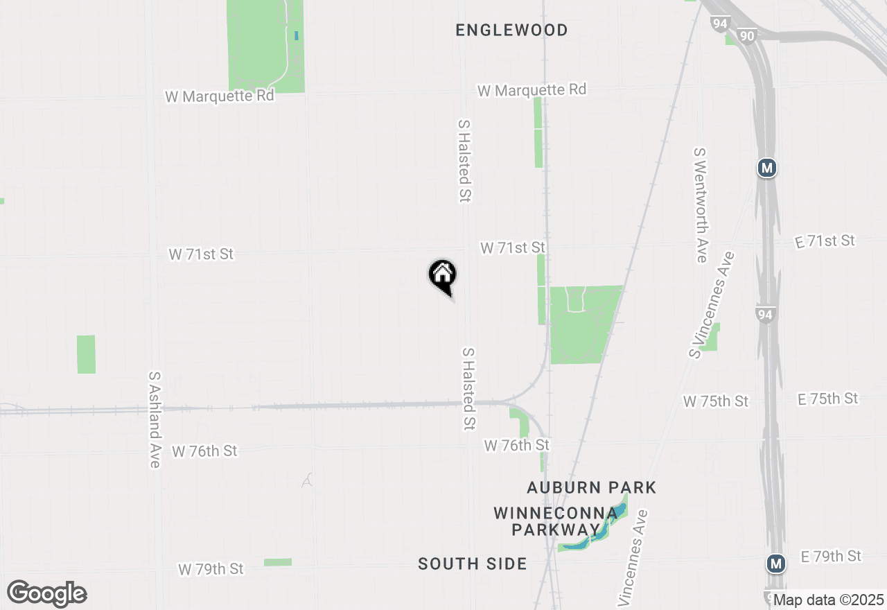 Map of 7224 S Green Street, Chicago, IL 60621