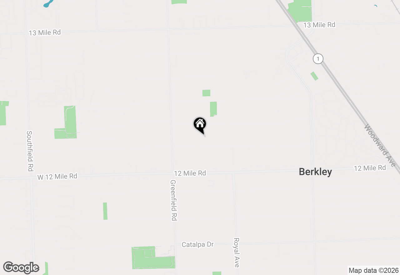 Map of 3829 Prairie Avenue, Berkley, MI 48072