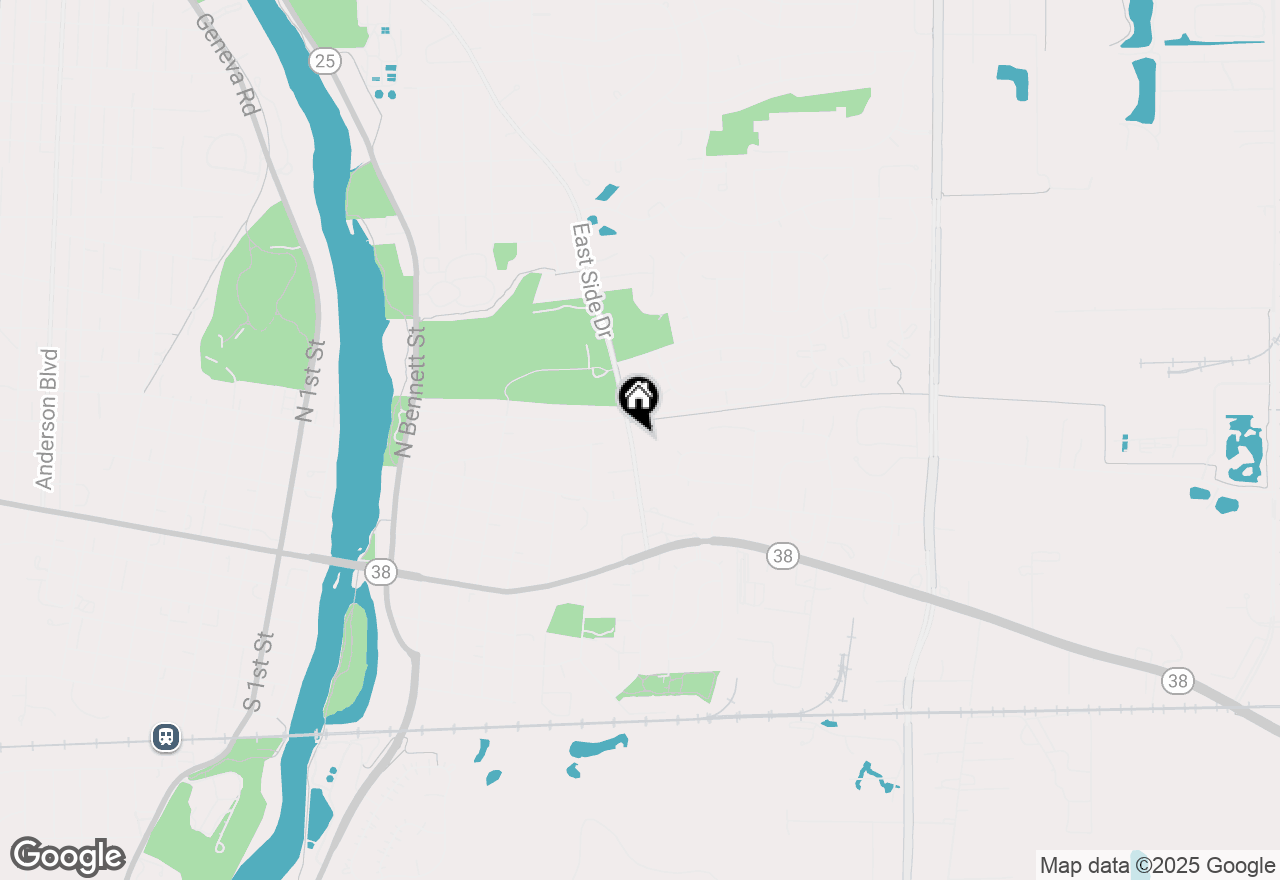 Map of 417 East Side Drive, Geneva, IL 60134