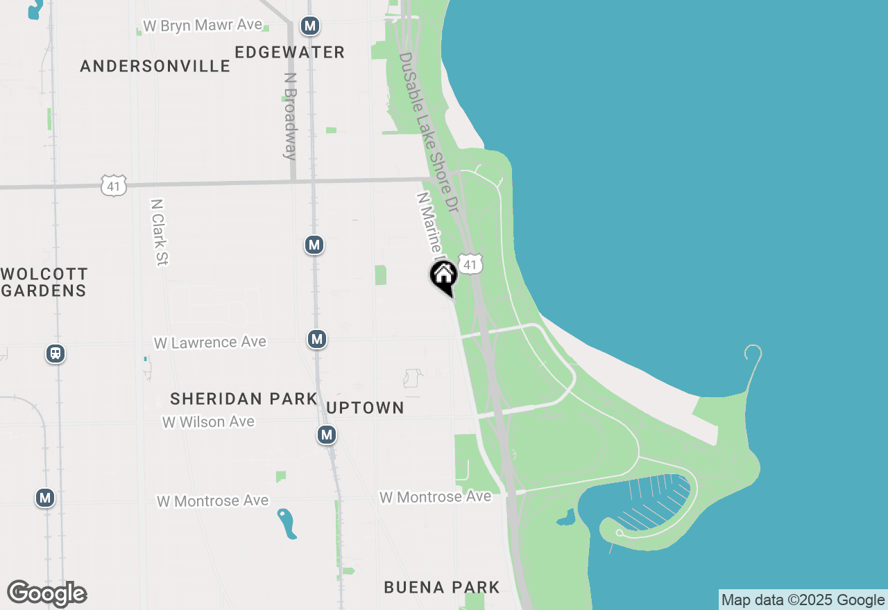 Map of 807 W Castlewood Terrace, Chicago, IL 60640