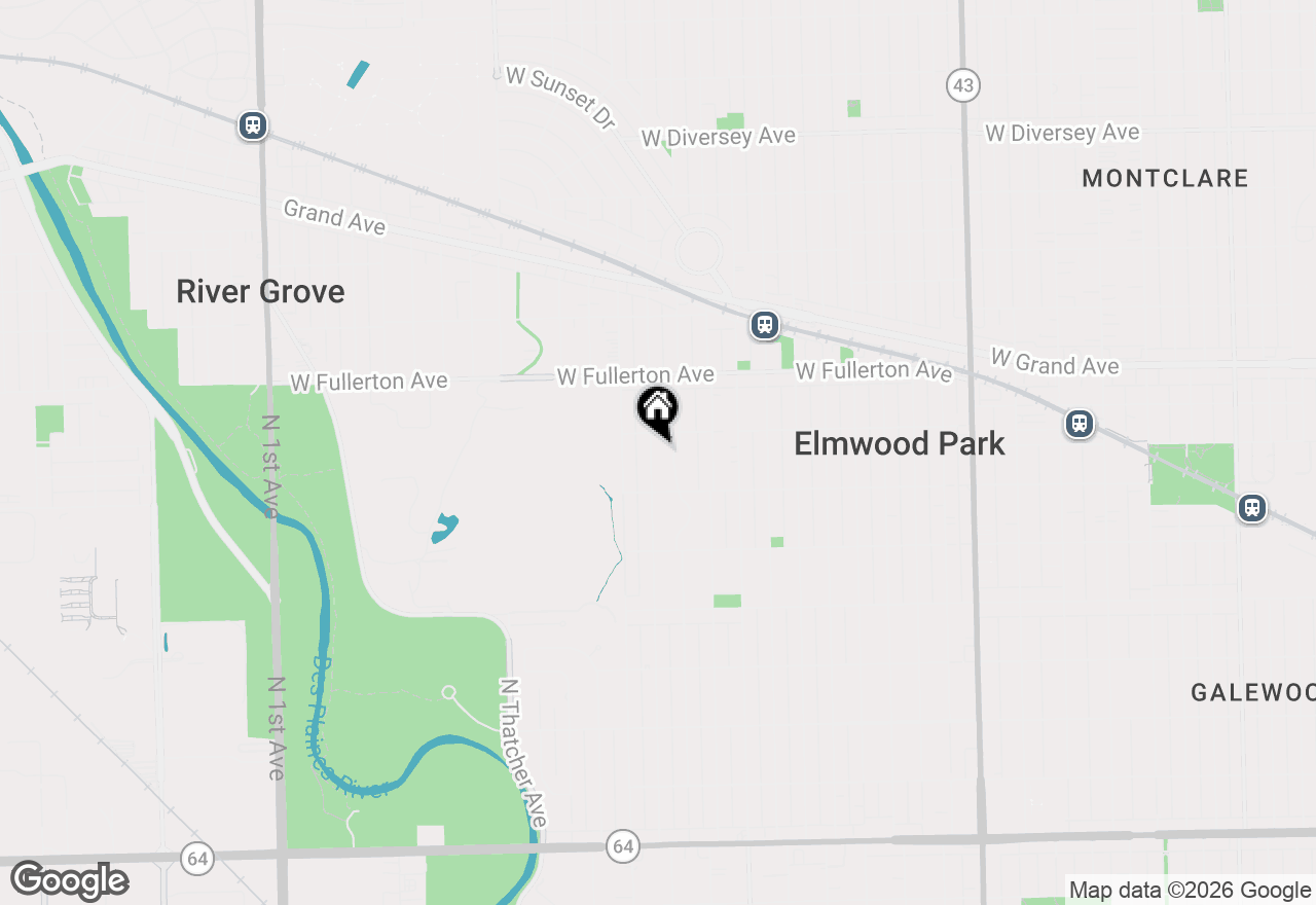 Map of 2233 N 77th Court, Elmwood Park, IL 60707