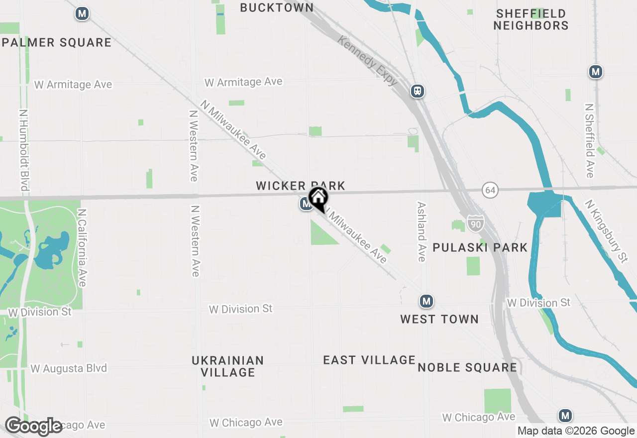Map of 1523 N Wicker Park Avenue #G, Chicago, IL 60622