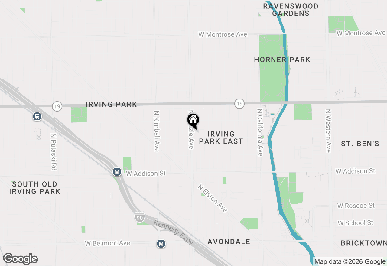 Map of 3815 N Kedzie Avenue #1N, Chicago, IL 60618