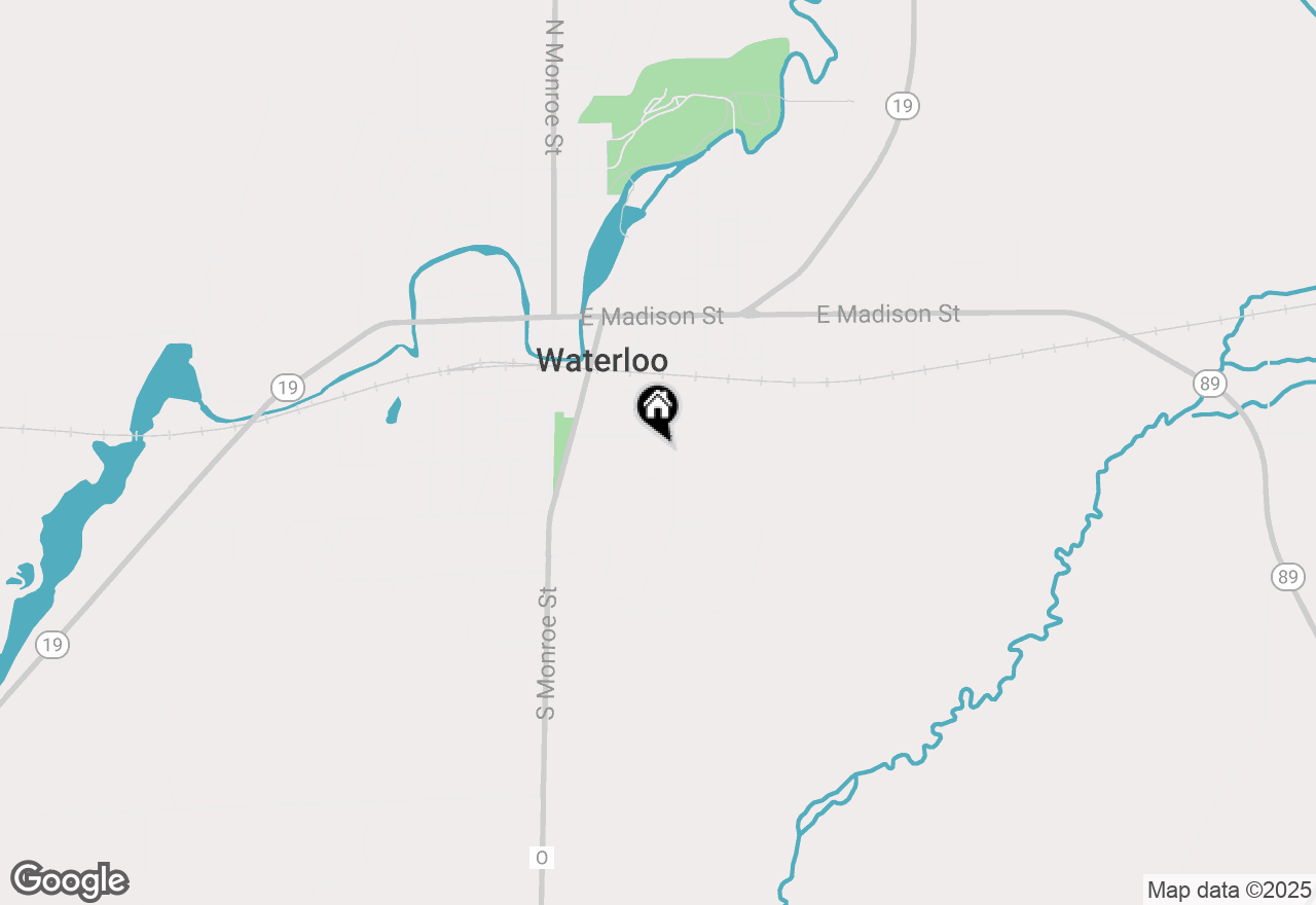 Map of 440 Leschinger St, Waterloo, WI 53594