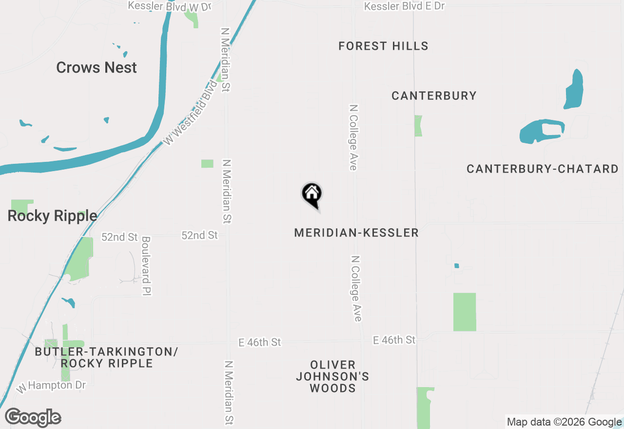 Map of 5245 Central Avenue #4, Indianapolis, IN 46220