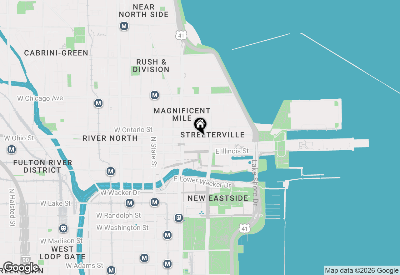 Map of 211 E Ohio Street #2425, Chicago, IL 60611