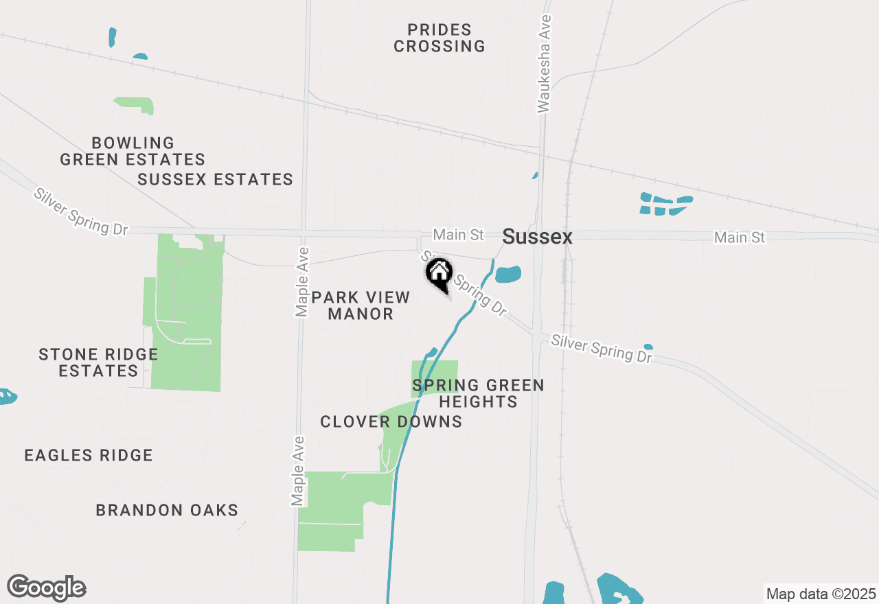 Map of N62W23527 Silver Spring Dr, Sussex, WI 53089