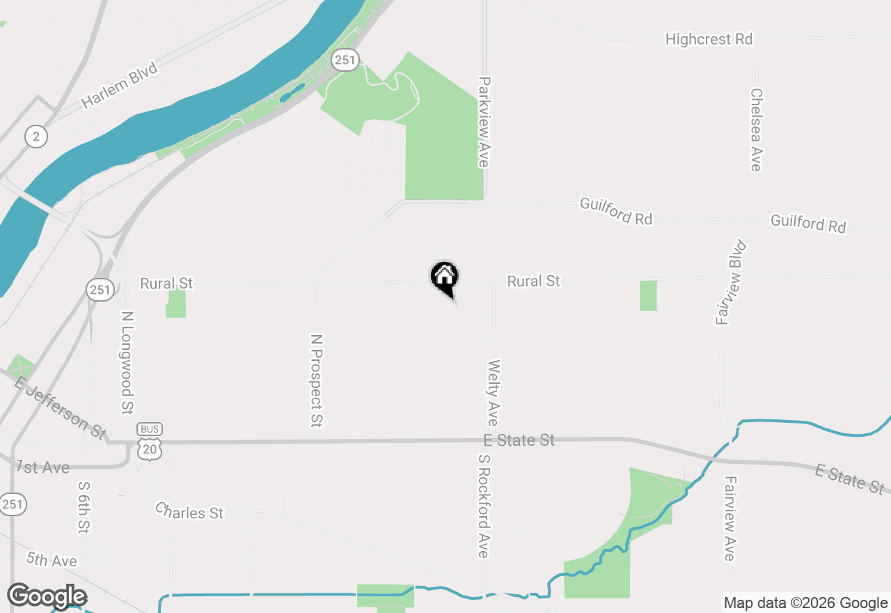Map of 604 Rome Avenue, Rockford, IL 61107