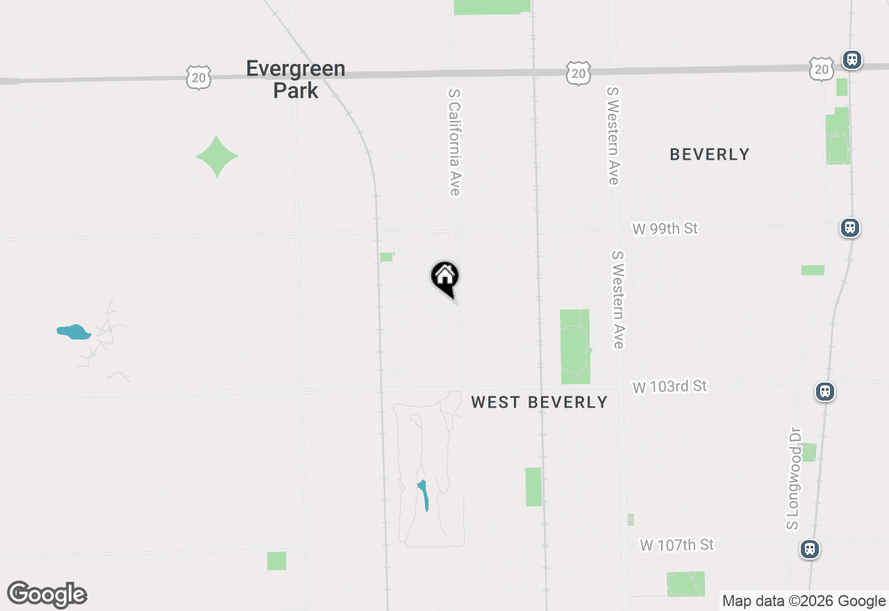 Map of 2818 W 101st Street, Evergreen Park, IL 60805