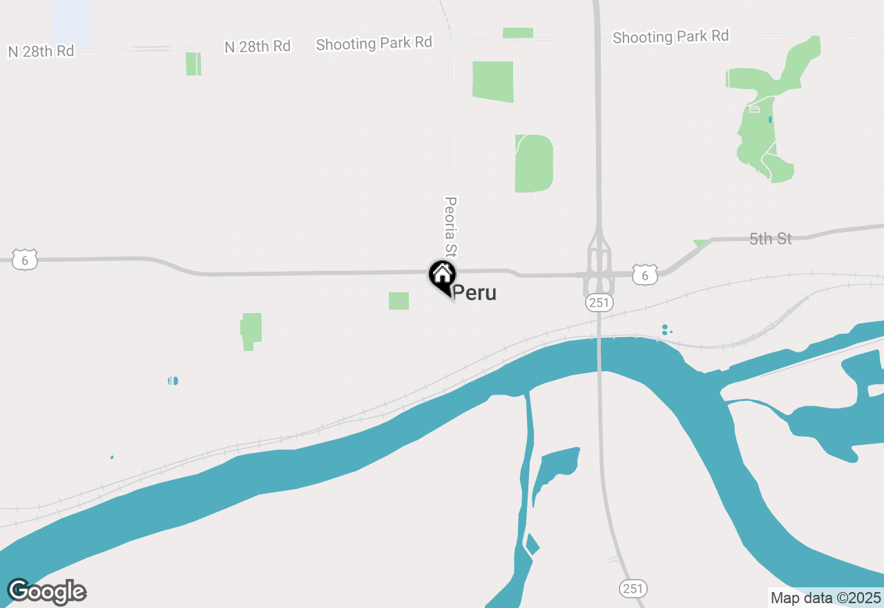 Map of 1821 2nd Street, Peru, IL 61354