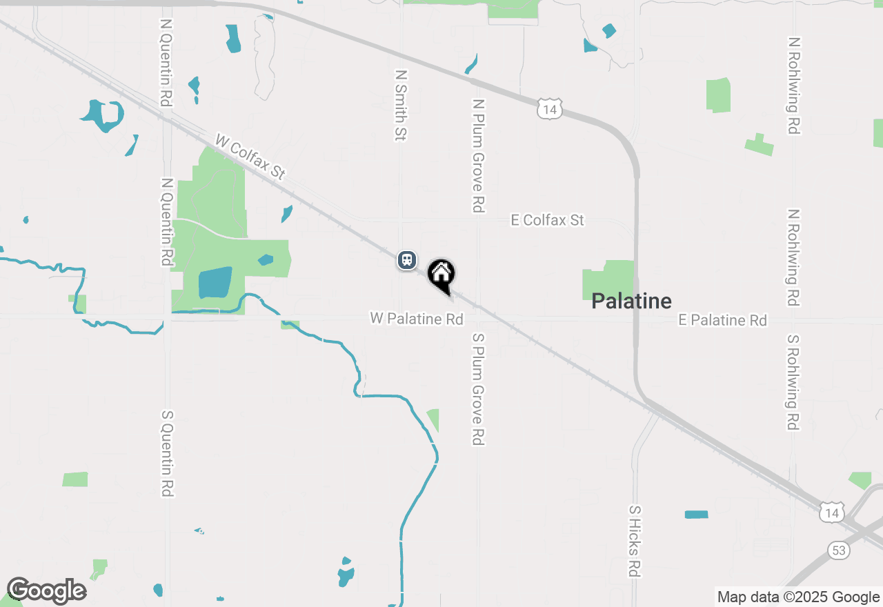 Map of 21 N Brockway Street #208, Palatine, IL 60067