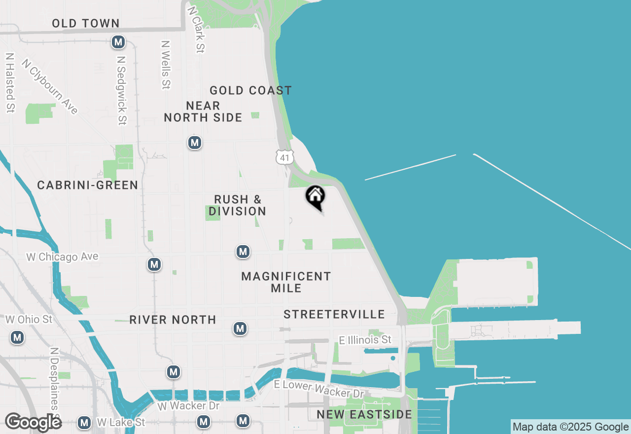 Map of 201 E Delaware Place #1703, Chicago, IL 60611