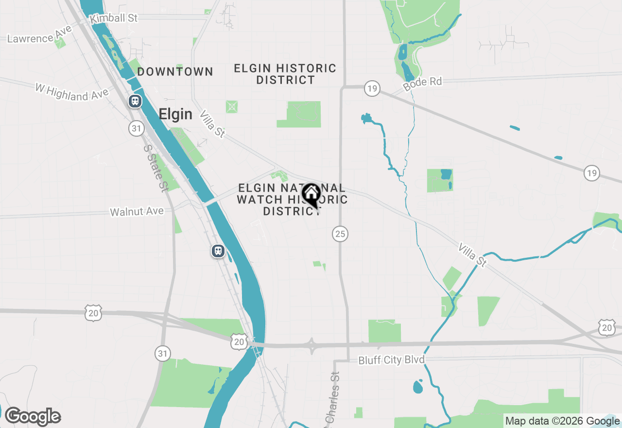 Map of 408 Bowen Court, Elgin, IL 60120