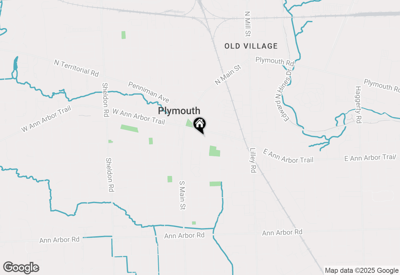 Map of 628 Maple Street, Plymouth, MI 48170