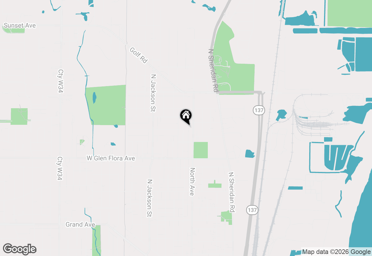 Map of 1503 Hickory Street, Waukegan, IL 60085