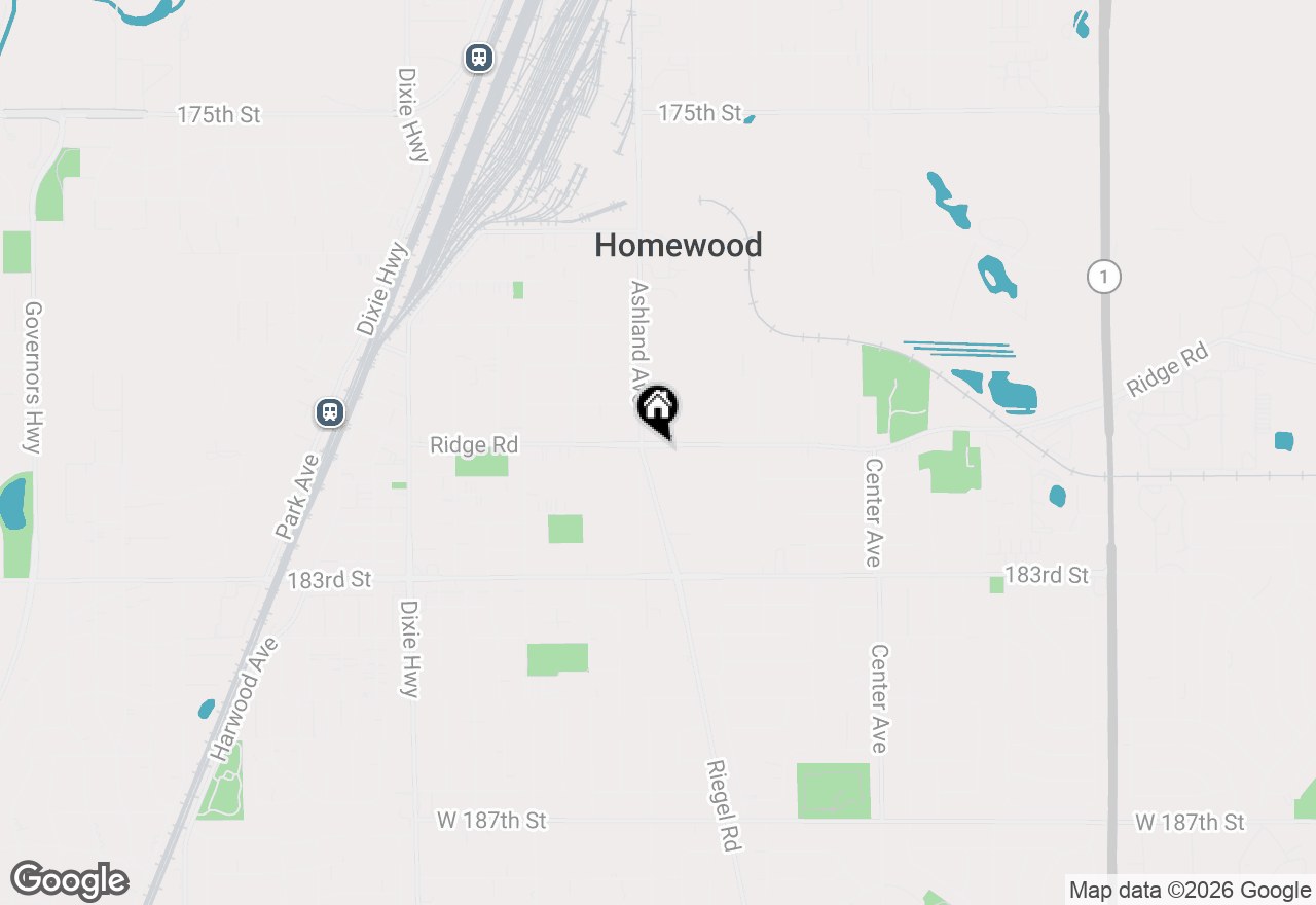 Map of 1545 Ridge Road, Homewood, IL 60430