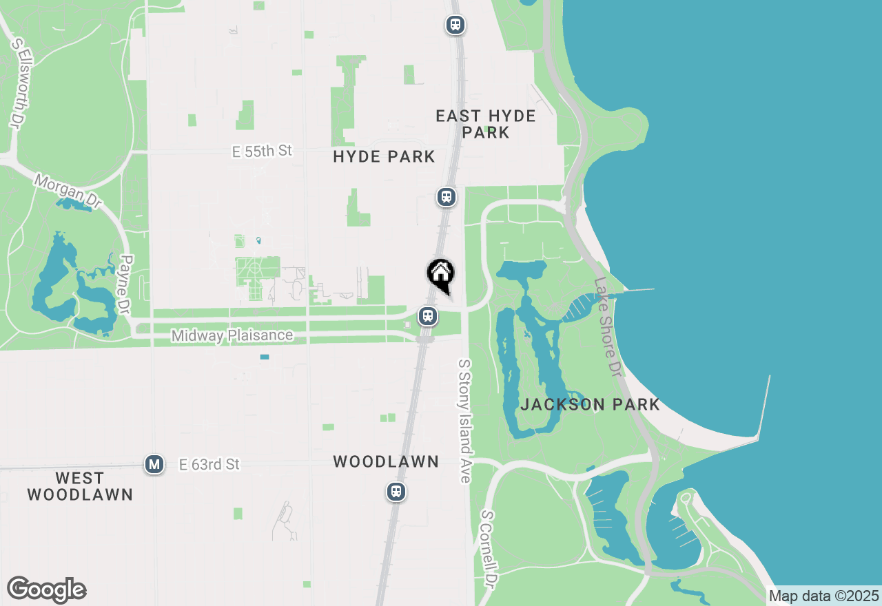 Map of 1522 E 59th Street #2F, Chicago, IL 60637