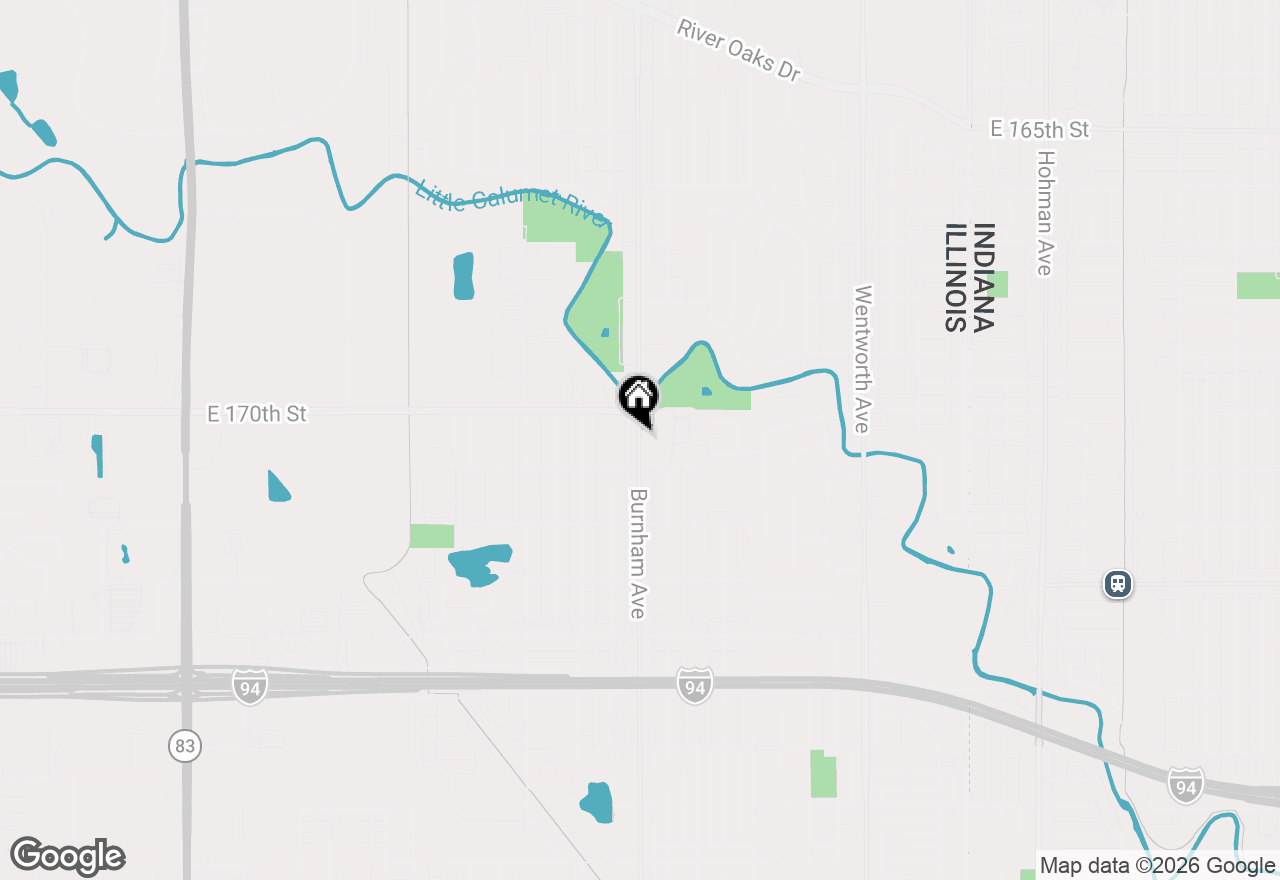 Map of 17044 Burnham Avenue, Lansing, IL 60438