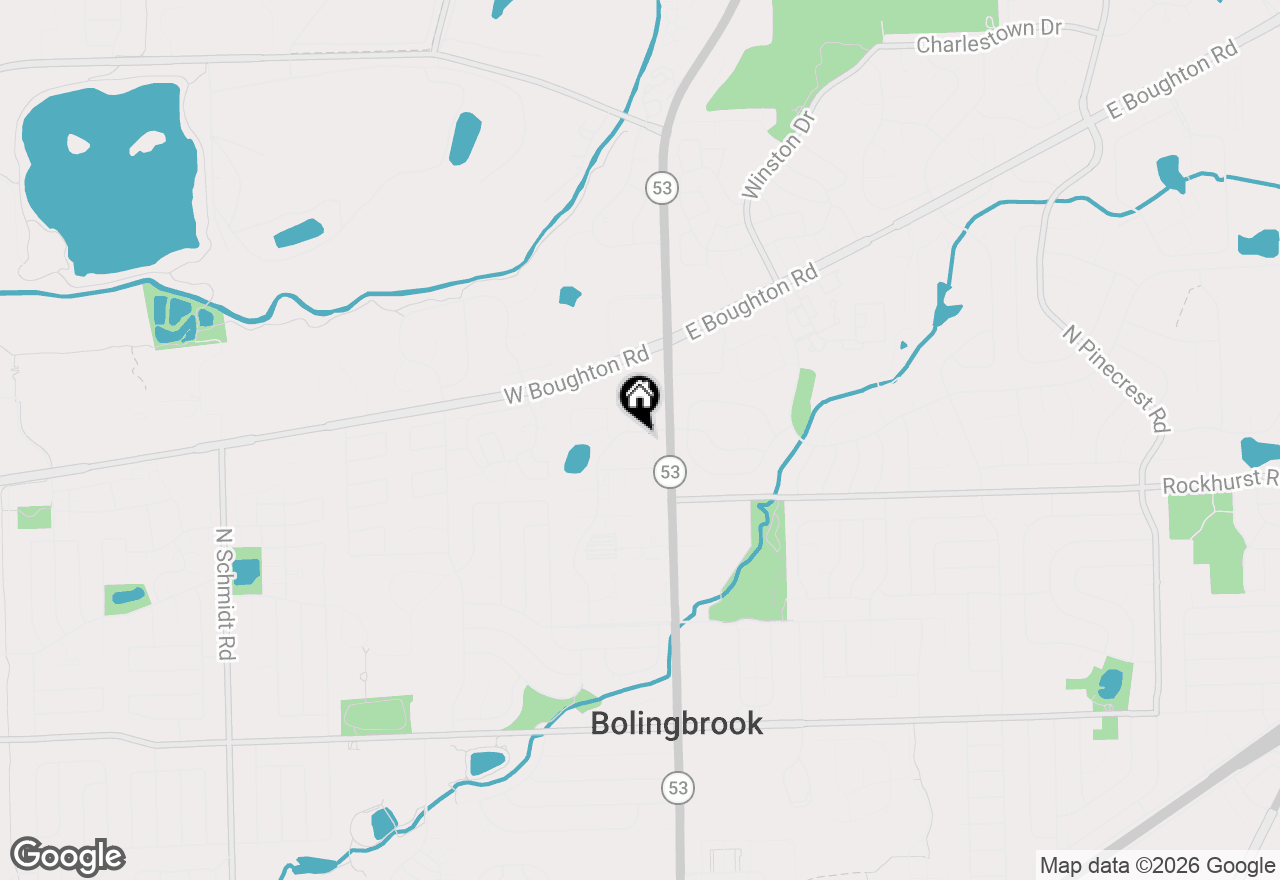 Map of 129 W Robinhood Way, Bolingbrook, IL 60440