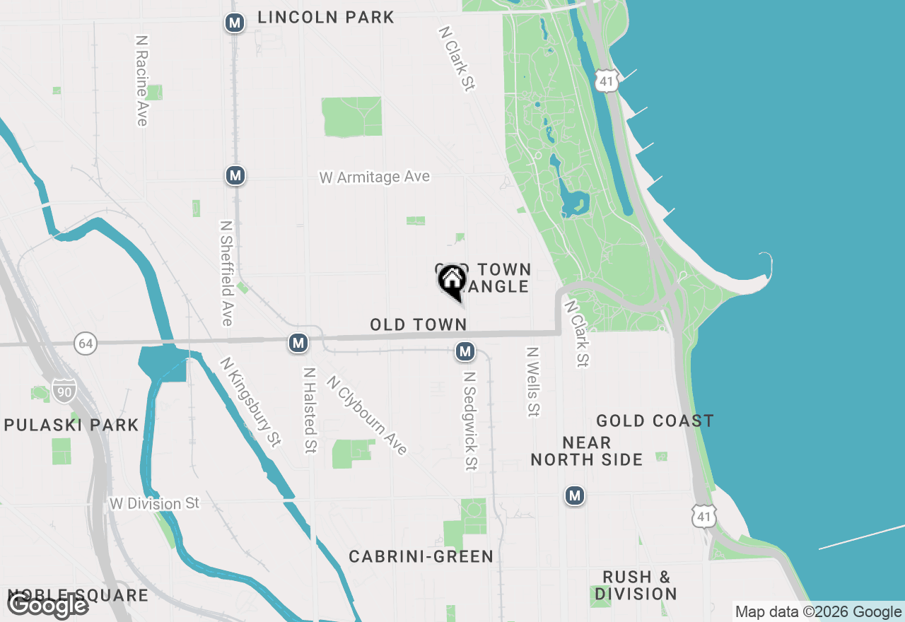 Map of 1639 N Hudson Avenue #1, Chicago, IL 60614