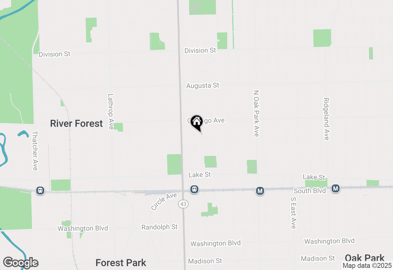 Map of 319 N Marion Street #7, Oak Park, IL 60302