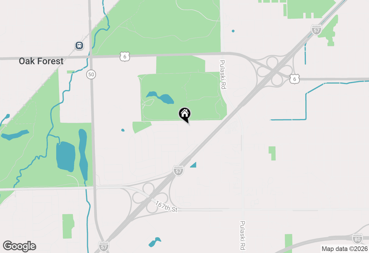 Map of 16410 Laura Lane, Oak Forest, IL 60452