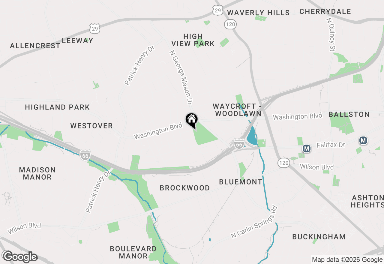 Map of 1142 N Frederick Street, Arlington, VA 22205