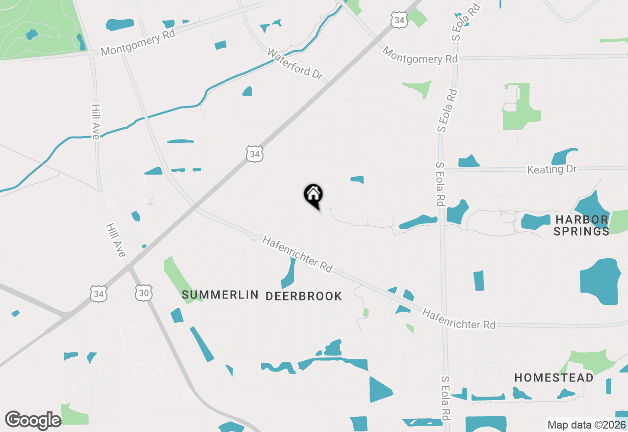 Map of 1850 Wisteria Drive, Aurora, IL 60503