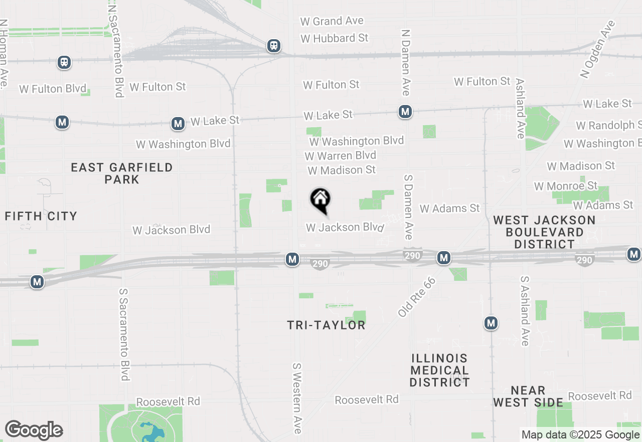 Map of 220 S Oakley Boulevard, Chicago, IL 60612