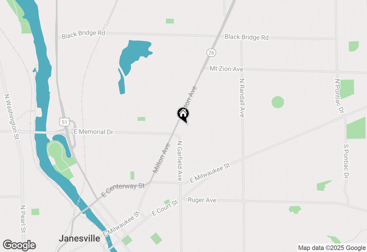 Map of 837 N Garfield Avenue, Janesville, WI 53545