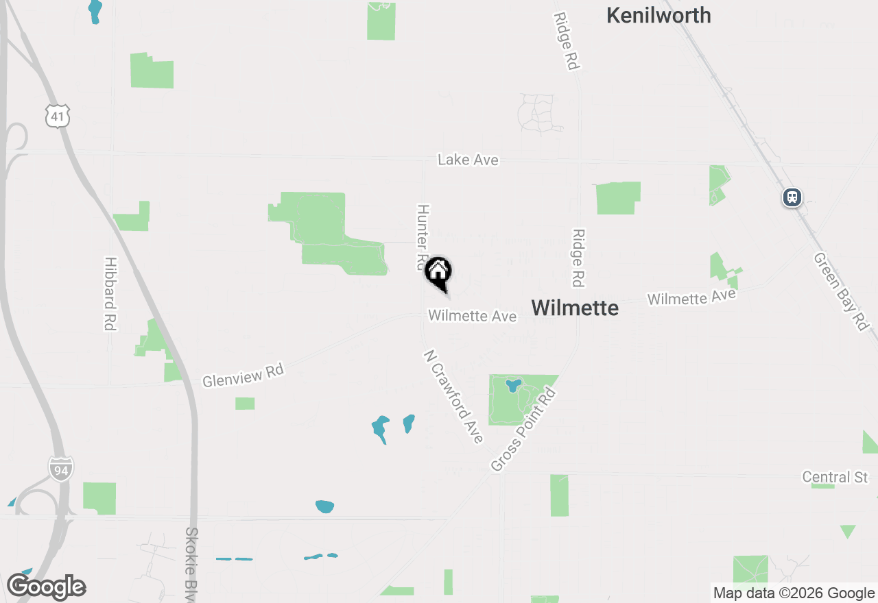 Map of 528 Hunter Court, Wilmette, IL 60091