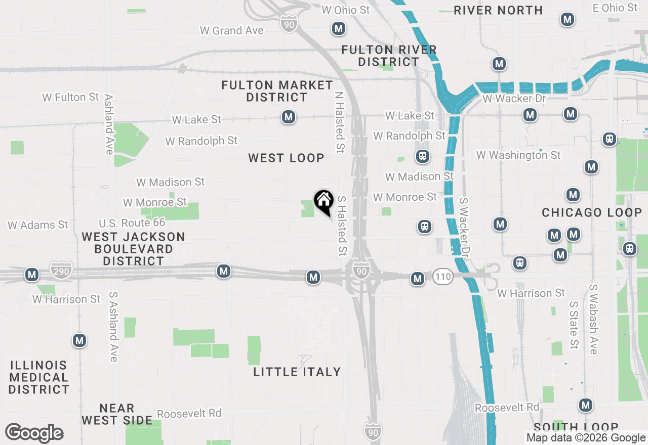 Map of 843 W Adams Street #711, Chicago, IL 60607