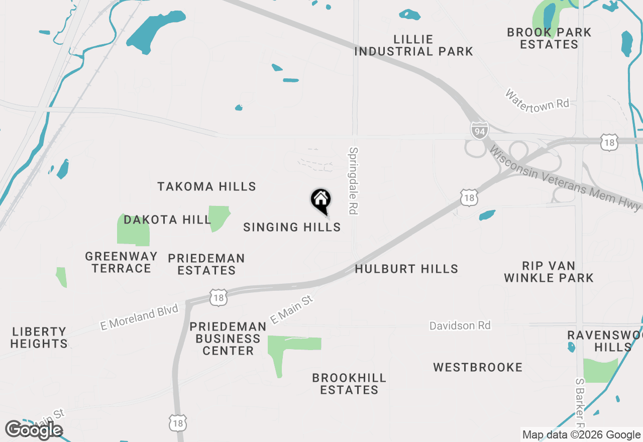 Map of 2115 Rambling Rose Rd, Waukesha, WI 53186