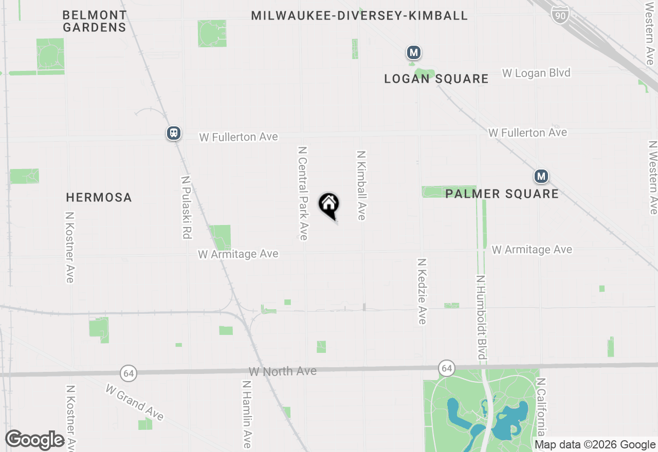 Map of 3525 W Dickens Avenue #2, Chicago, IL 60647