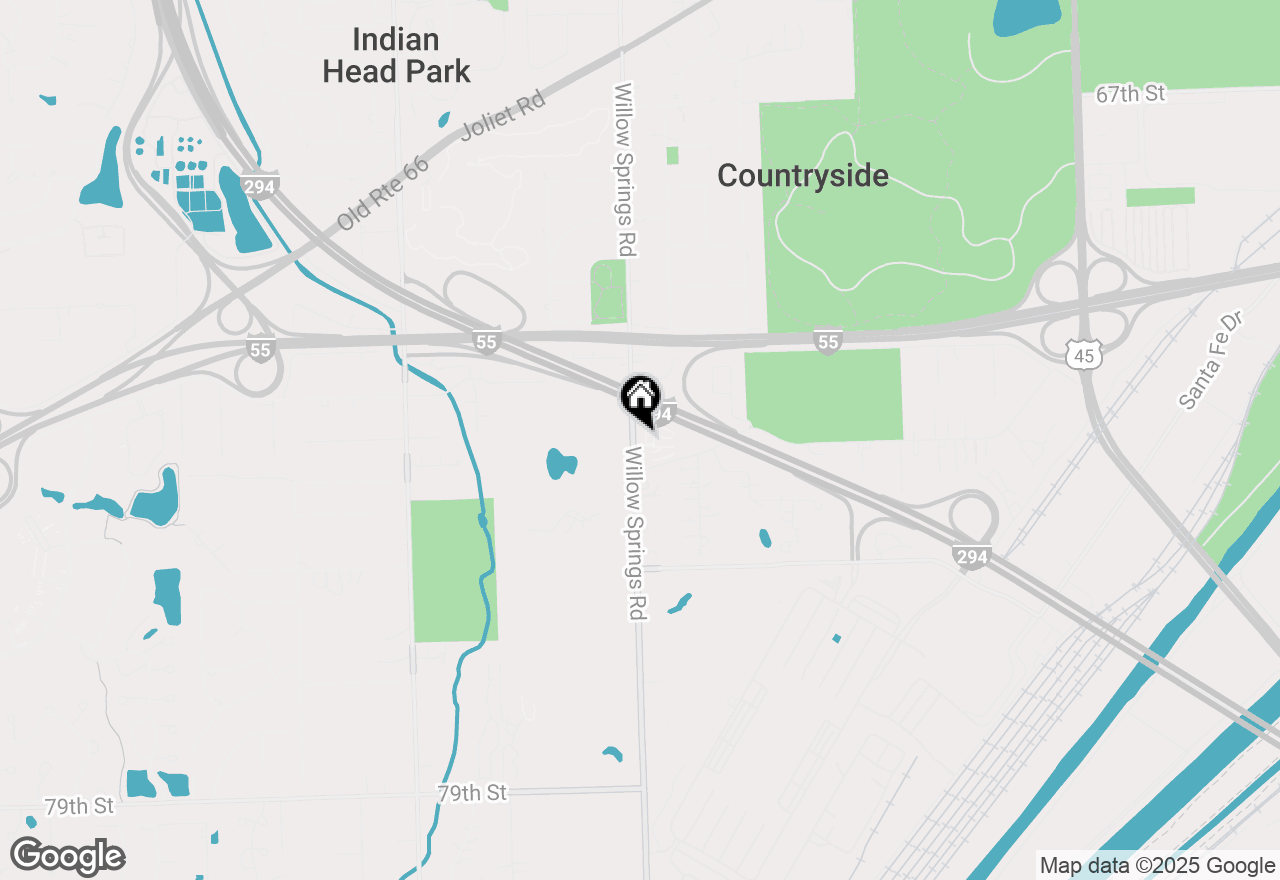 Map of 7301 Willow Springs Road #207, Countryside, IL 60525