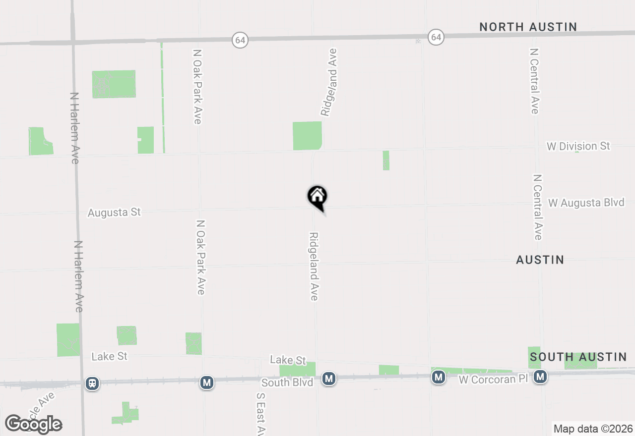 Map of 632 N Ridgeland Avenue, Oak Park, IL 60302