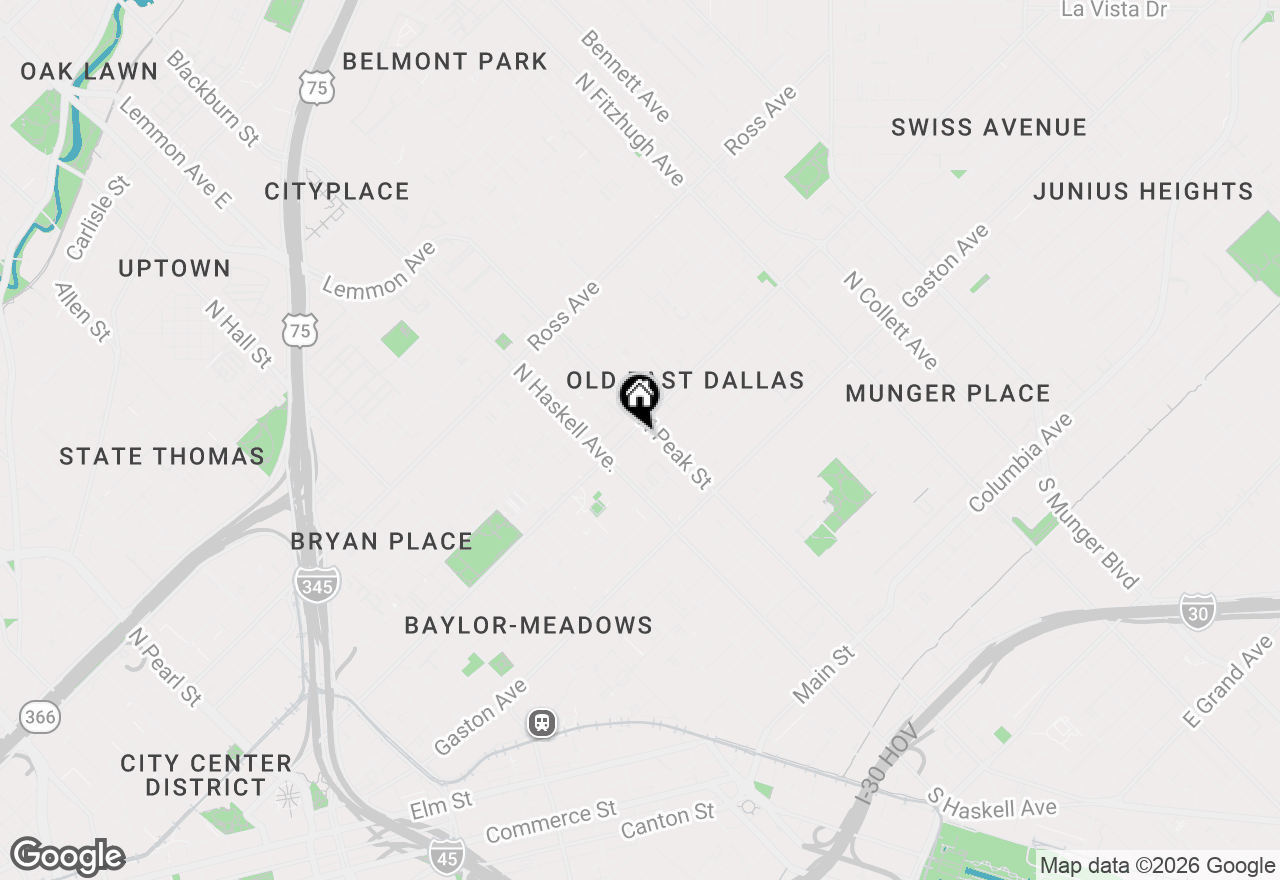 Map of 4208 Live Oak Street #201, Dallas, TX 75204