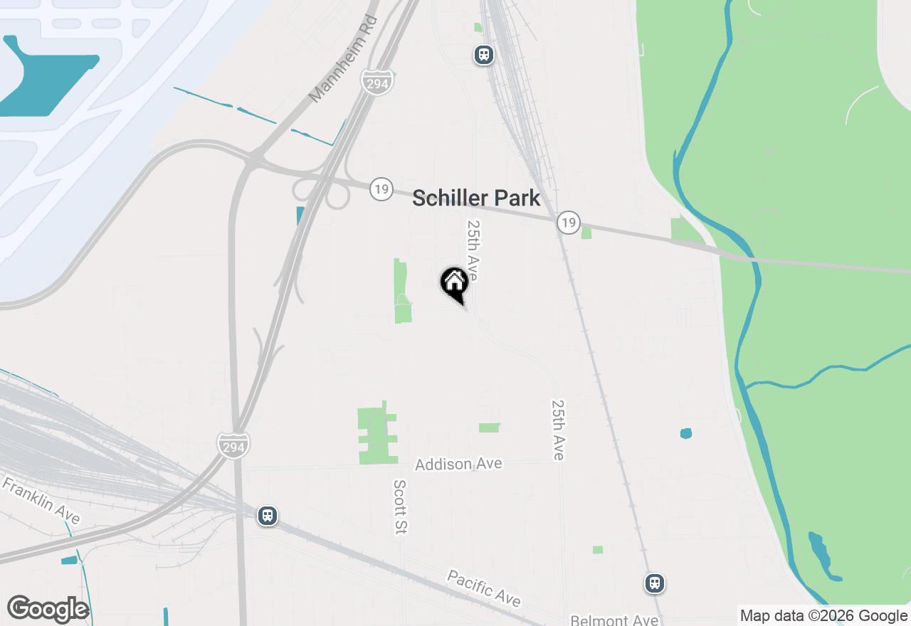 Map of 9824 Garden Court, Schiller Park, IL 60176