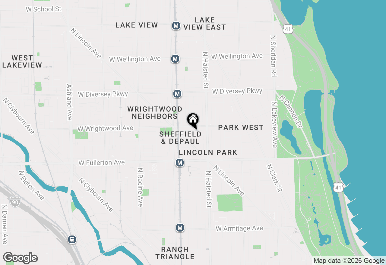Map of 850 W Lill Avenue #1, Chicago, IL 60614