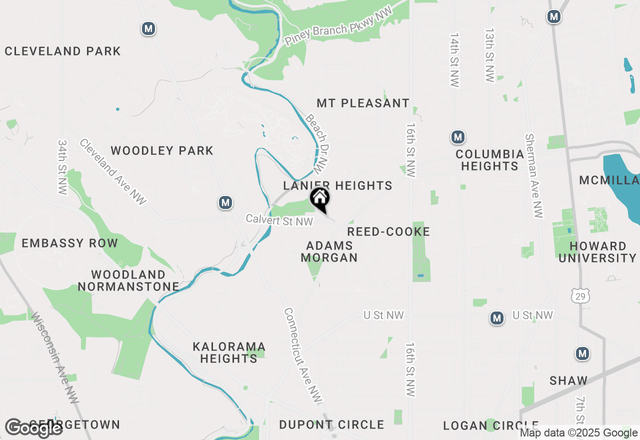 Map of 1801 Calvert Street Nw #208, Washington, DC 20009