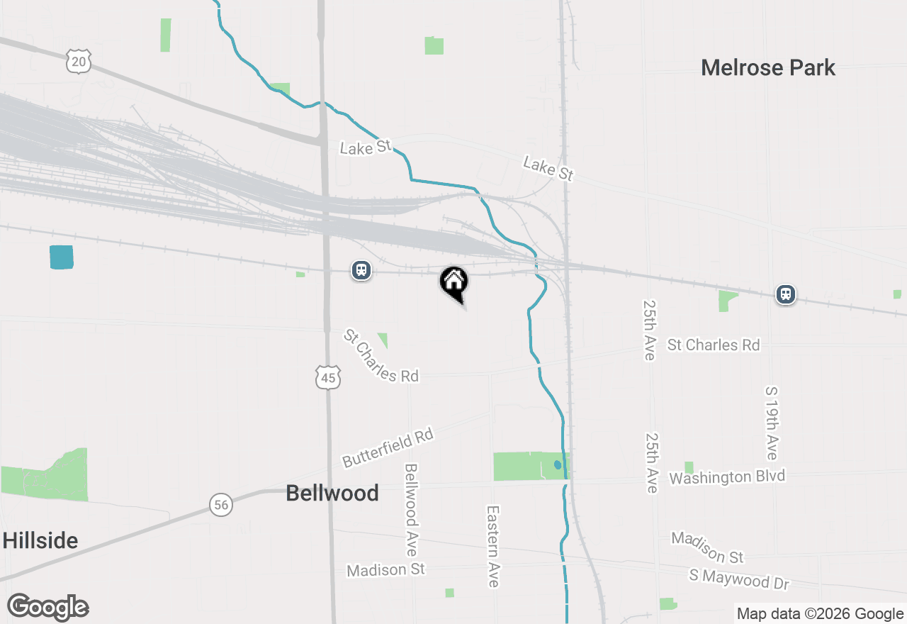 Map of 137 Linden Avenue, Bellwood, IL 60104
